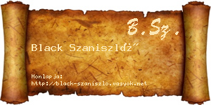 Black Szaniszló névjegykártya